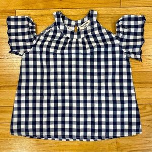 ABERCROMBIE KIDS GIRLS OPEN SHOULDER COTTON TOP SIZE 7/8